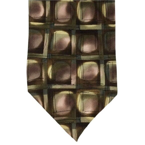 J Garcia Jerry Neck Tie Hieroglyphics 2007 Ltd Ed Brown Gold Collection 44 Silk - Picture 2 of 5